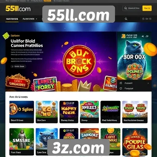 Análise da interface do 55ll.com para jogadores