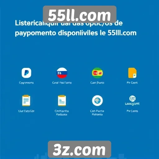 Evolução das opções de pagamento em 55ll.com